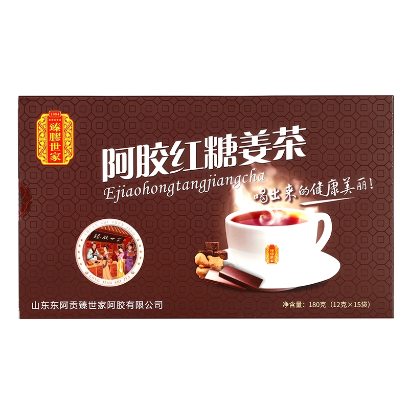 臻胶世家阿胶红糖姜茶180克卡盒